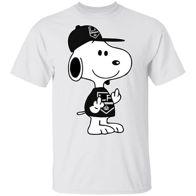 Snoopy LA Kings NHL Double Middle Fingers Shirt: Bold Statement for Hockey Fans