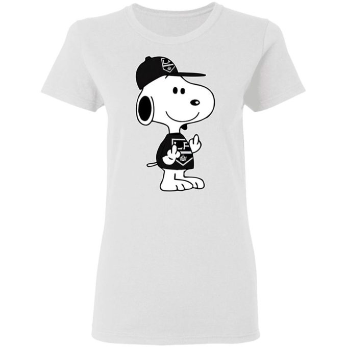 Snoopy LA Kings NHL Double Middle Fingers Shirt: Bold Statement for Hockey Fans