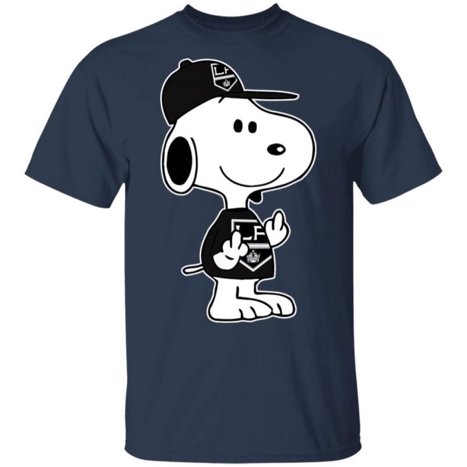 Snoopy LA Kings NHL Double Middle Fingers Shirt: Bold Statement for Hockey Fans