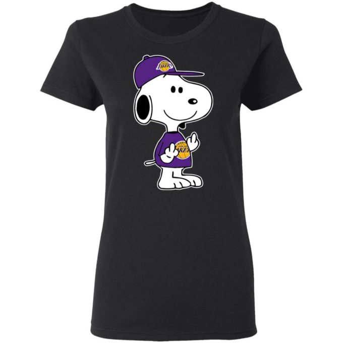 Snoopy Lakers NBA Shirt: Double Middle Fingers Los Angeles Love – Fck You Attitude!