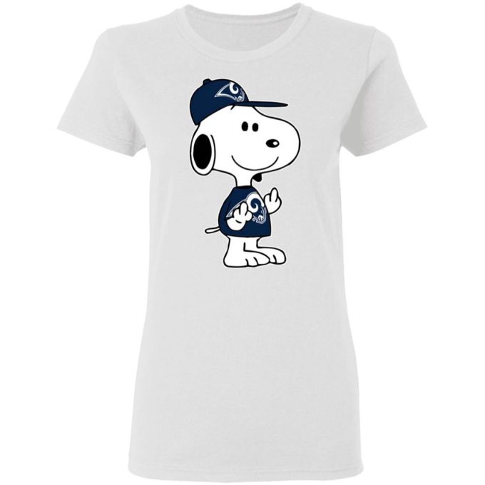 Snoopy LA Rams NFL Double Middle Fingers Fck You Shirt – Unique LA Rams Fan Apparel