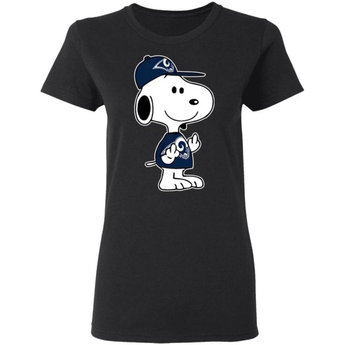 Snoopy LA Rams NFL Double Middle Fingers Fck You Shirt – Unique LA Rams Fan Apparel