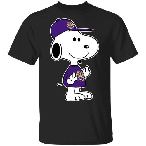 Snoopy LSU Tigers NCAA Double Middle Fingers Shirt – Express Your Team Spirit with Attitude! Snoopy LSU Tigers NCAA Double Middle Fingers Shirt – Express Your Team Spirit with Attitude!