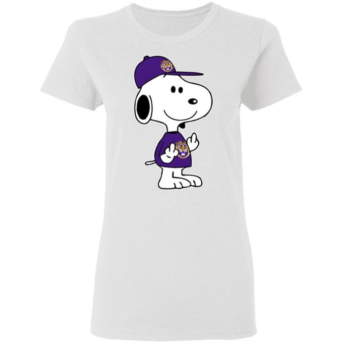 Snoopy LSU Tigers NCAA Double Middle Fingers Shirt – Express Your Team Spirit with Attitude!