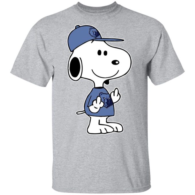Snoopy Memphis Grizzlies NBA Shirt: Double Middle Fingers Fck You Design
