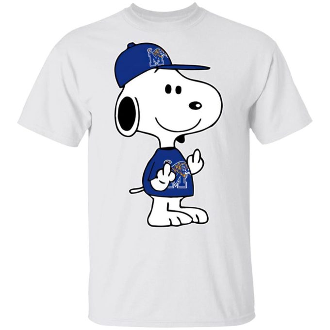 Snoopy Memphis Tigers NCAA Shirt: Double Middle Fingers Fck You – Unleash Your Team Spirit!