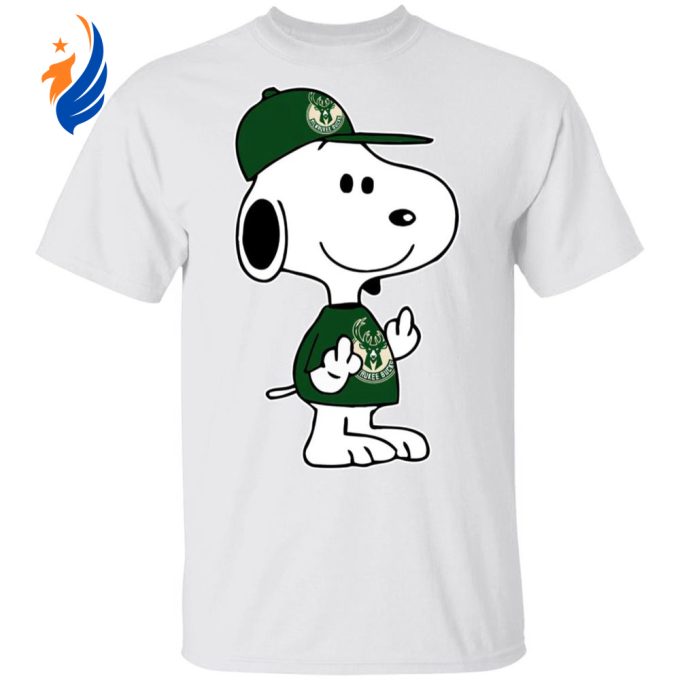 Snoopy Milwaukee Bucks NBA Double Middle Fingers Shirt – Unique & Bold Fan Gear! Snoopy Milwaukee Bucks NBA Double Middle Fingers Shirt – Unique & Bold Fan Gear!
