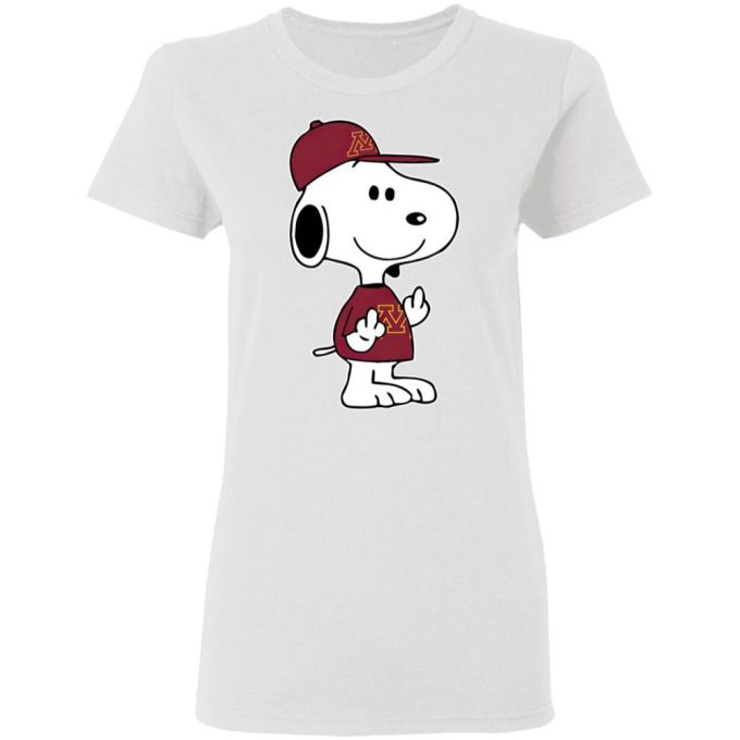 Snoopy Minnesota Golden Gophers NCAA Double Middle Fingers Shirt – Boldly Express Your Frustration!