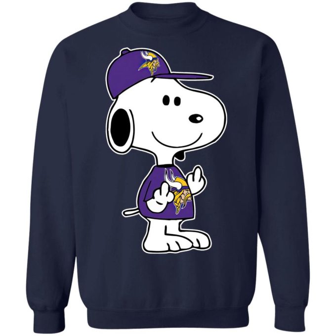 Snoopy Minnesota Vikings NFL Double Middle Fingers Shirt: Boldly Show Your Team Pride with this Unique Fck You Design