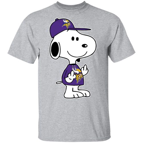 Snoopy Minnesota Vikings NFL Double Middle Fingers Shirt: Boldly Show Your Team Pride with this Unique Fck You Design Snoopy Minnesota Vikings NFL Double Middle Fingers Shirt: Boldly Show Your Team Pride with this Unique Fck You Design