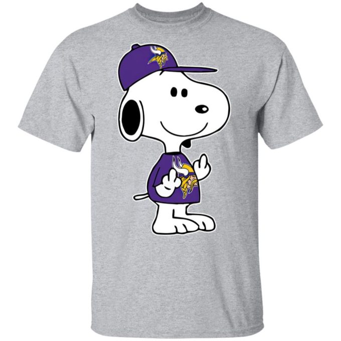Snoopy Minnesota Vikings NFL Double Middle Fingers Shirt: Boldly Show Your Team Pride with this Unique Fck You Design