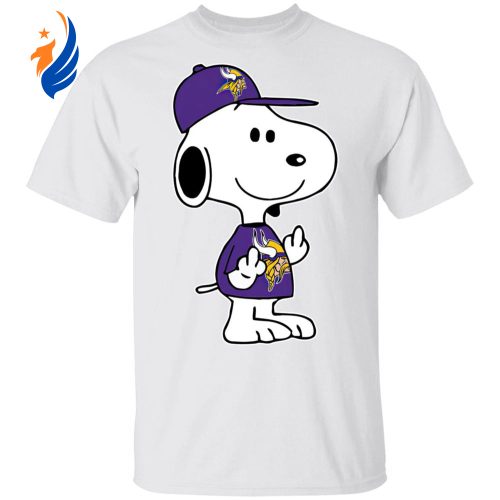 Snoopy Minnesota Vikings NFL Double Middle Fingers Shirt: Boldly Show Your Team Pride with this Unique Fck You Design Snoopy Minnesota Vikings NFL Double Middle Fingers Shirt: Boldly Show Your Team Pride with this Unique Fck You Design