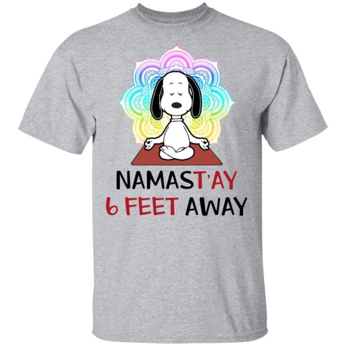Snoopy Namastay 6 Feet Away Shirt: Stay Safe & Stylish with this Social Distancing Tee