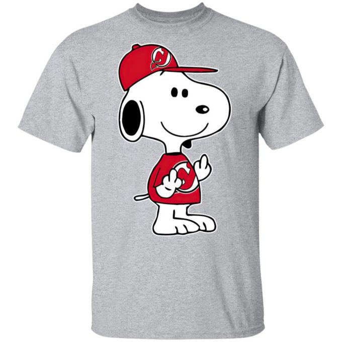 Snoopy Devils NHL Double Middle Fingers Shirt – Show Your Team Spirit with Attitude!