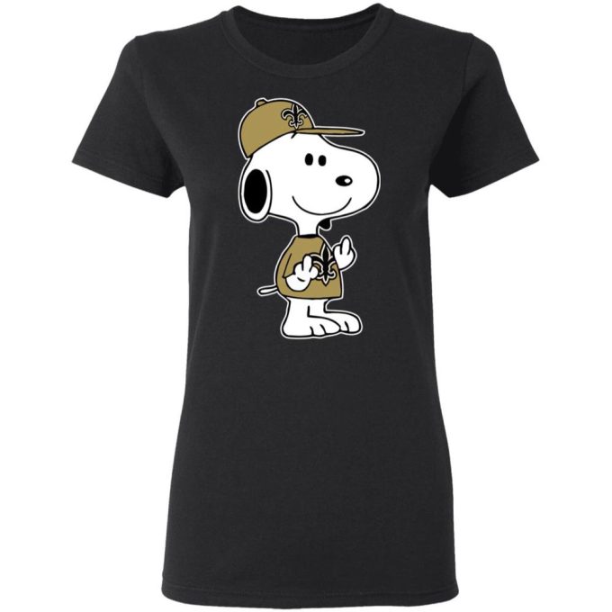 Snoopy New Orleans Saints NFL Double Middle Fingers Shirt – Bold & Expressive Fan Apparel