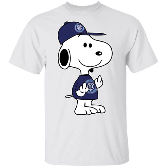 Snoopy NYC FC MLS Double Middle Fingers Fck You Shirt – Show Your Team Spirit with Attitude!