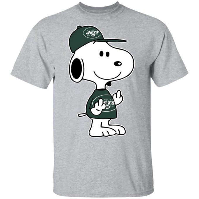 Snoopy New York Jets NFL Fck You Shirt – Double Middle Fingers Design for Ultimate Sports Fans!