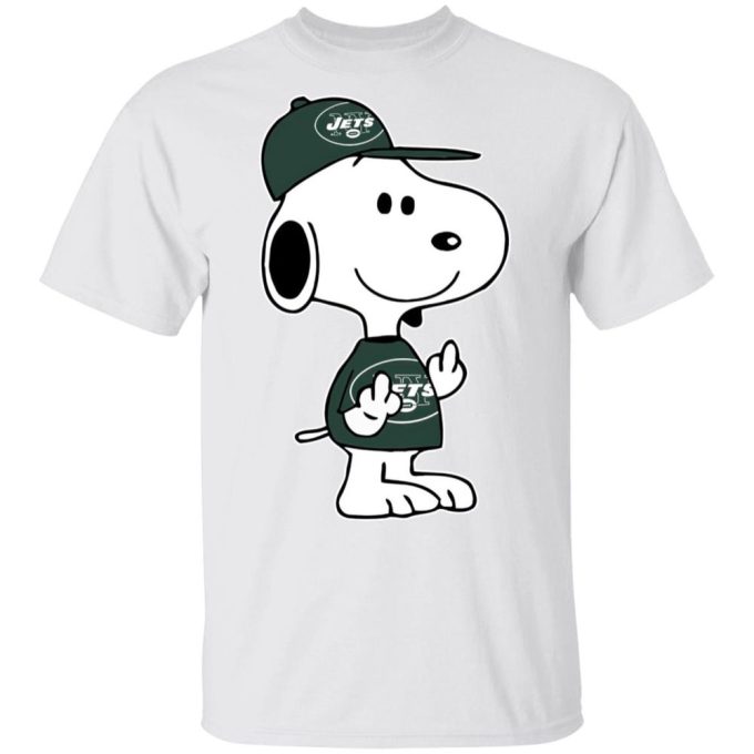 Snoopy New York Jets NFL Fck You Shirt – Double Middle Fingers Design for Ultimate Sports Fans!