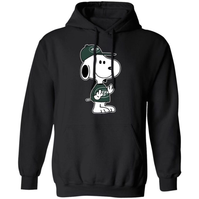 Snoopy New York Jets NFL Fck You Shirt – Double Middle Fingers Design for Ultimate Sports Fans!