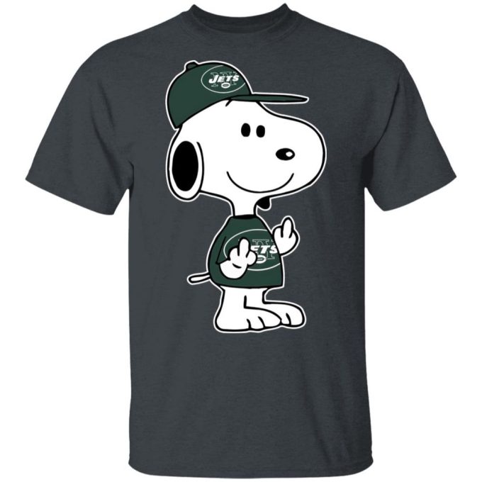 Snoopy New York Jets NFL Fck You Shirt – Double Middle Fingers Design for Ultimate Sports Fans!