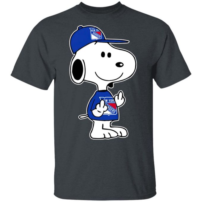 Snoopy New York Rangers NHL Double Middle Fingers Shirt – Stylishly Support Your Team with this Bold F*ck You Tee!