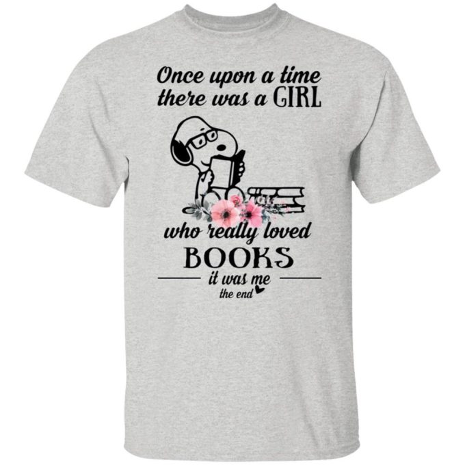 Snoopy Once Upon A Time Girl Who Loved Books Shirt – A Book Lover s Dream!
