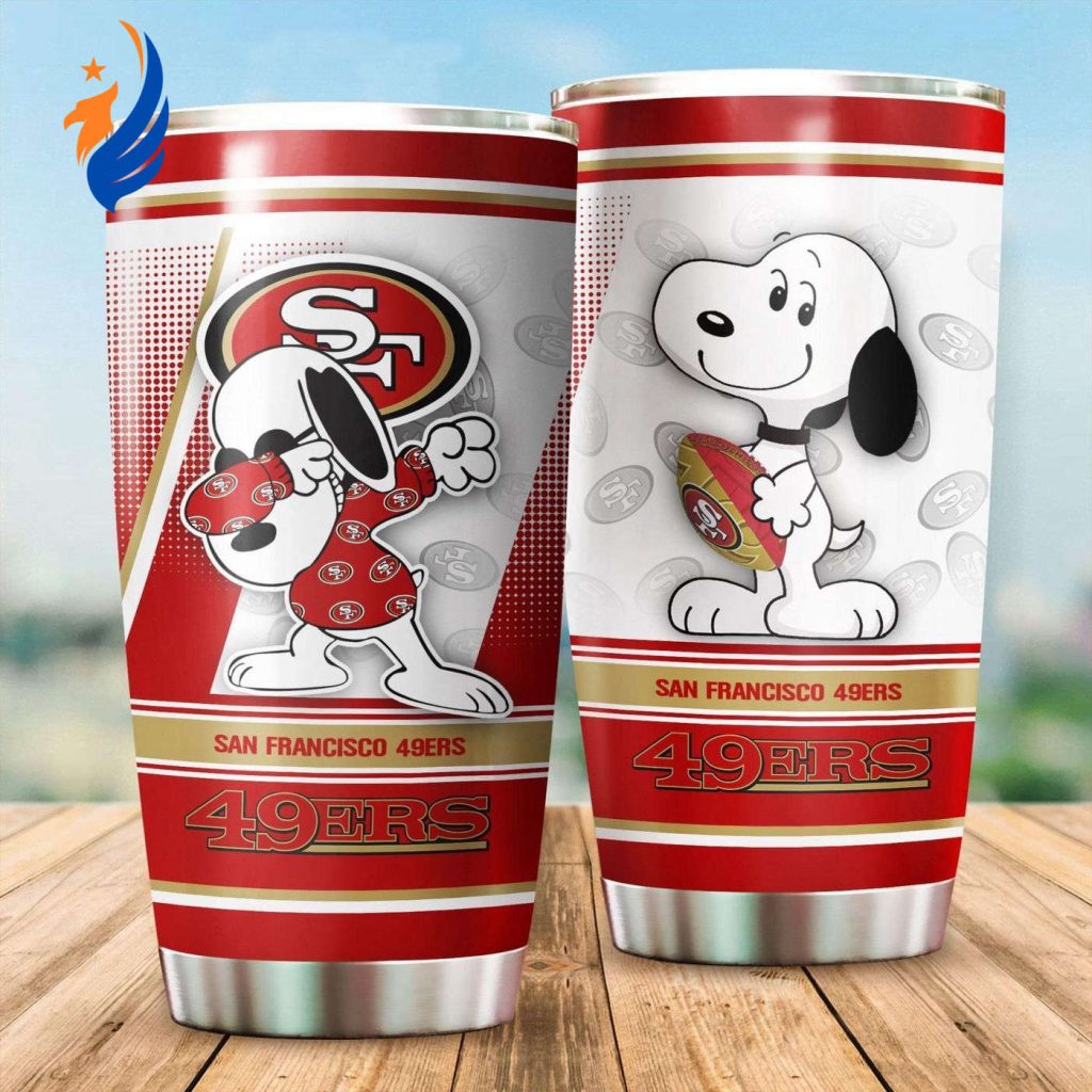 Snoopy San Francisco 49ers 16 – Stainless Steel Tumbler Snoopy San Francisco 49ers 16 – Stainless Steel Tumbler