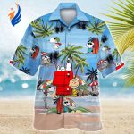 Snoopy Hawaiian Shirt: Blue Summer Aloha Shirt for a Stylish Summer Time