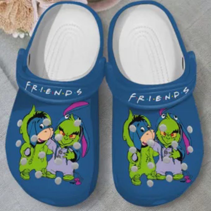 Soft And Durable Friends Grinches And Eeyore Blue Clogs