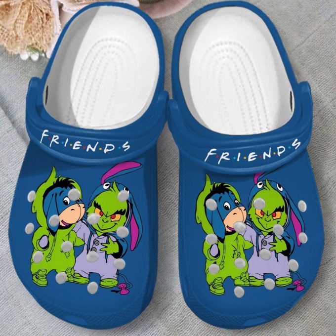 Soft And Durable Friends Grinches And Eeyore Blue Clogs