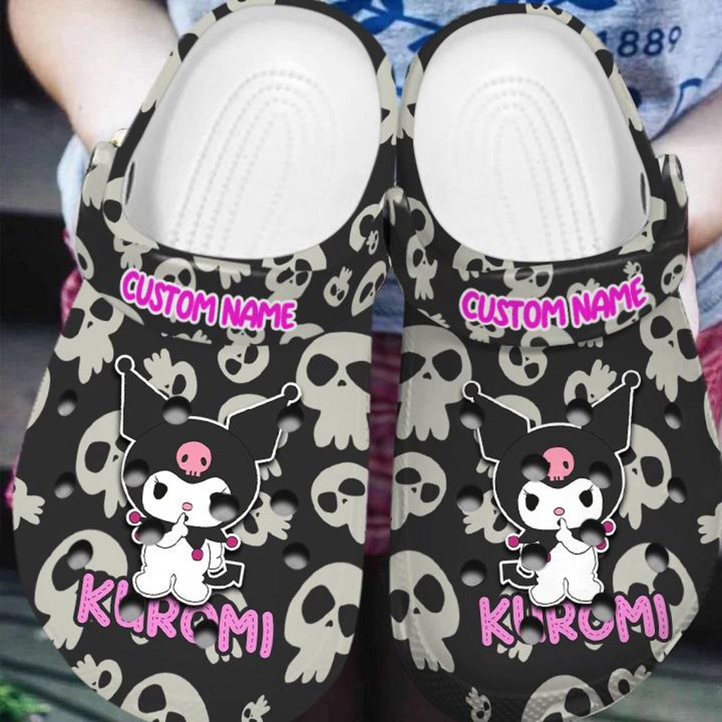 Soft And Lightweight Kuromi Hello Kitty Black Cartoon Clogs For Kids And Adults Soft And Lightweight Kuromi Hello Kitty Black Cartoon Clogs For Kids And Adults