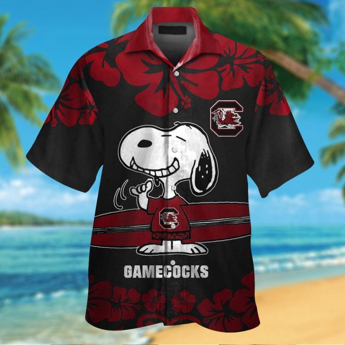South Carolina Gamecocks & Snoopy Hawaiian Shirt: Show Your Team Spirit with this Fun and Stylish Apparel!