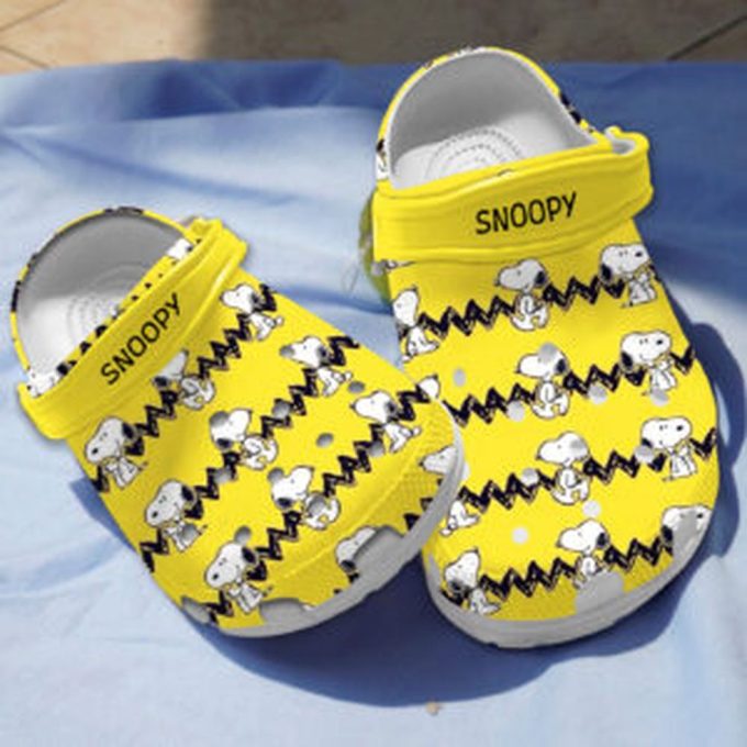 Special Clogs Peanut Snoopy Yellow Clogs For Kids And Adults
