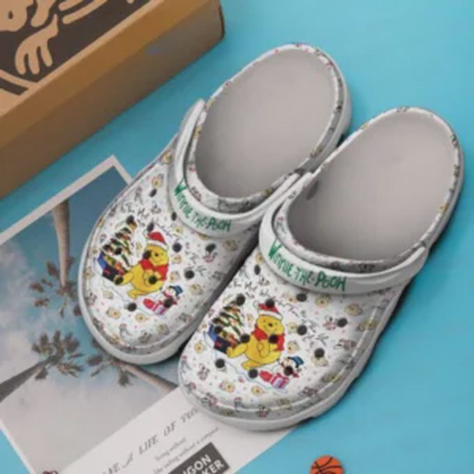 Special Edition Clogs Winnie The Pooh Christmas White Clogs