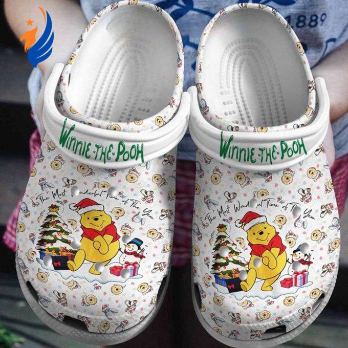 Special Edition Clogs Winnie The Pooh Christmas White Clogs Special Edition Clogs Winnie The Pooh Christmas White Clogs