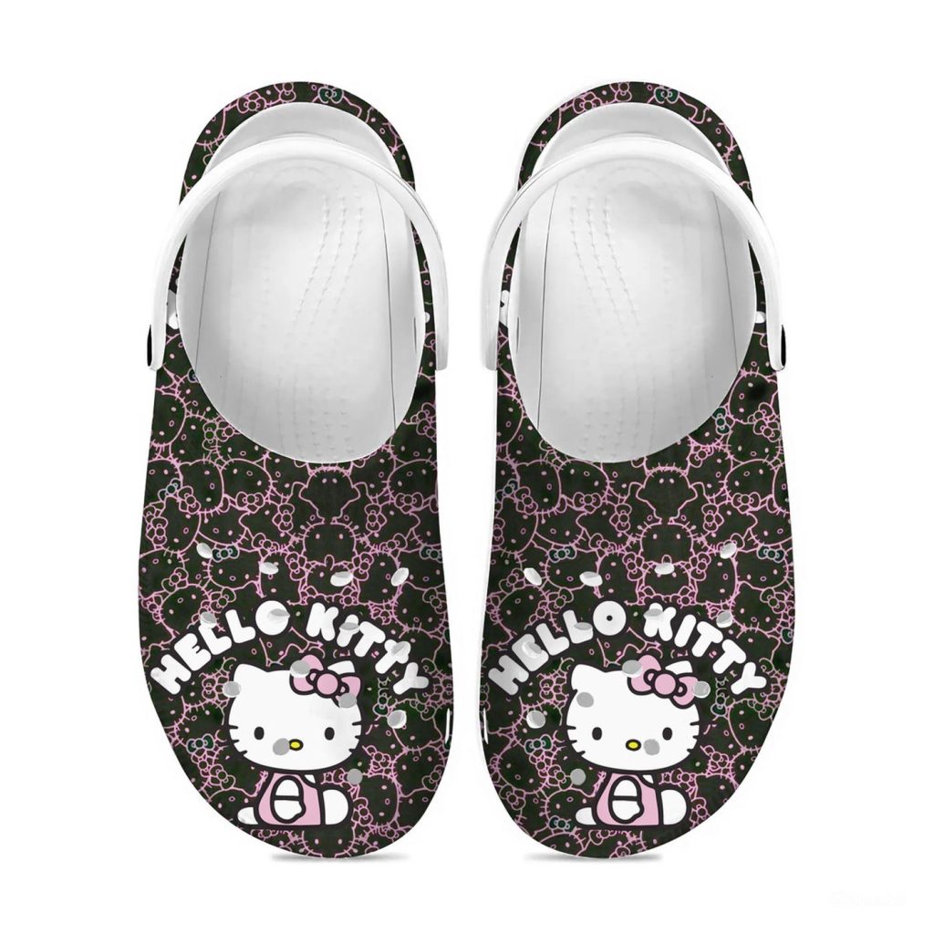 Special Hello Kitty Cute Black High-sole Clogs Special Hello Kitty Cute Black High-sole Clogs