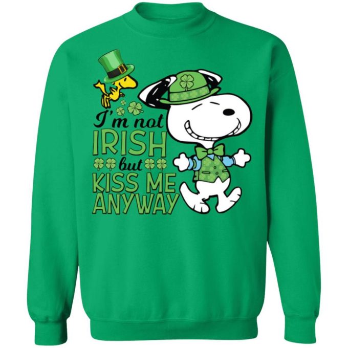 Get Lucky with St Patricks Day Snoopy Shirt – Kiss Me Anyway! Perfect for Non-Irish Celebrations