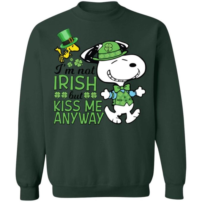 Get Lucky with St Patricks Day Snoopy Shirt – Kiss Me Anyway! Perfect for Non-Irish Celebrations