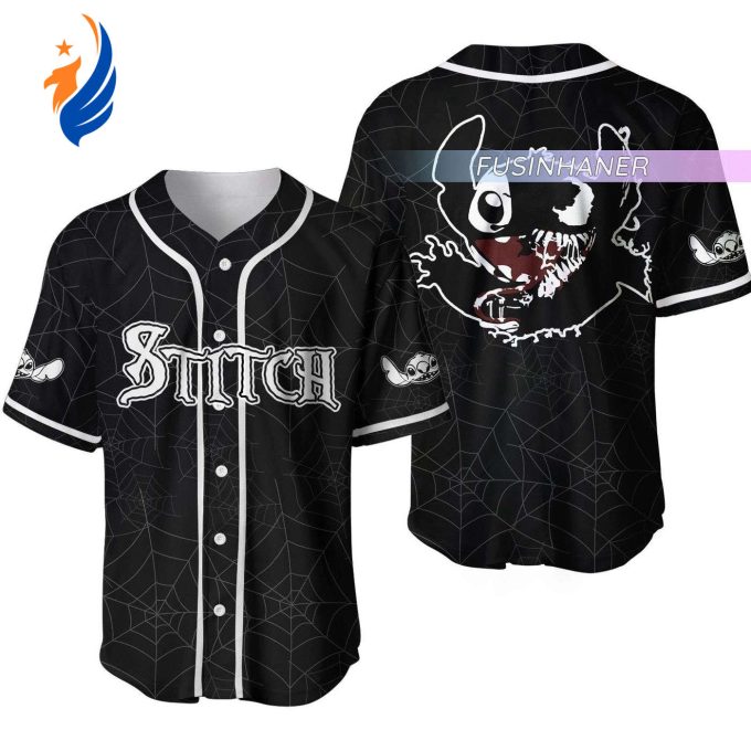 Scary Stitch Venom Jersey: Spooky Horror Baseball Shirt with Venomous Stitch Design Scary Stitch Venom Jersey: Spooky Horror Baseball Shirt with Venomous Stitch Design