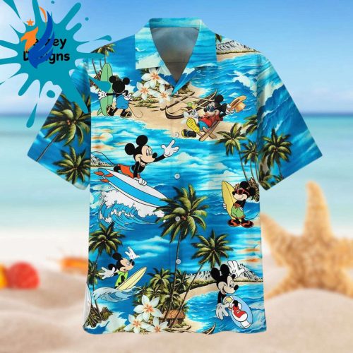 Mickey Surfboard Hawaiian Shirt: Tropical Summer Beach Gift for Men – Perfect for Party Valentine Birthday