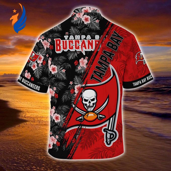 Get Ready for Summer with Tampa Bay Buccaneers NFL Hawaii Shirt – Mickey & Floral Pattern for Sports Fans