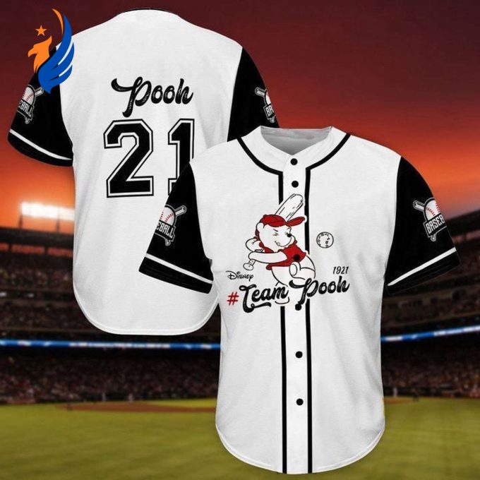 Premium White Football Jersey: Team Pooh Player Gift for Sports Lover – Baseball-Inspired Design Premium White Football Jersey: Team Pooh Player Gift for Sports Lover – Baseball-Inspired Design