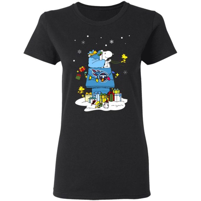 Spread Holiday Cheer with Tennessee Titans Santa Snoopy Christmas Shirt