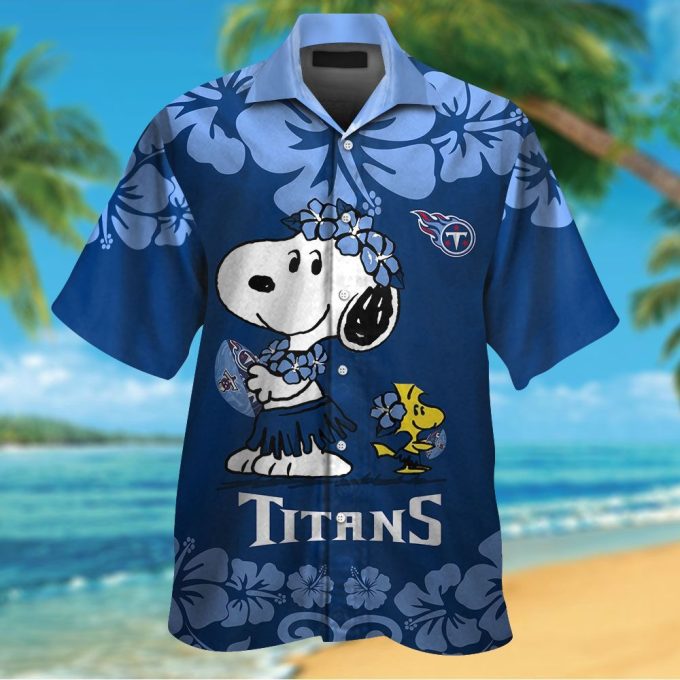 Show Your Team Spirit with Tennessee Titans & Snoopy Hawaiian Shirt – Perfect for Game Days & Summertime Fun!