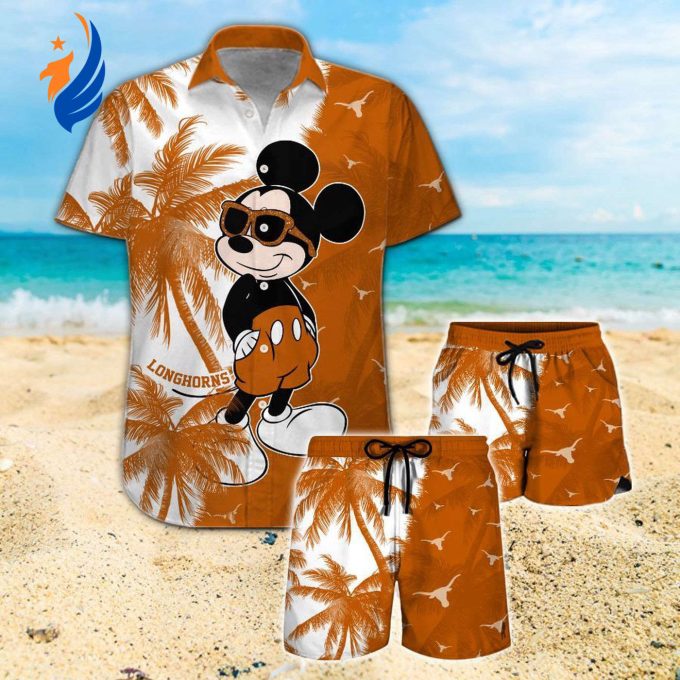 Texas Longhorns & Mickey Mouse Hawaiian Shirt #2: Stylish & Fun Collab for Fans!