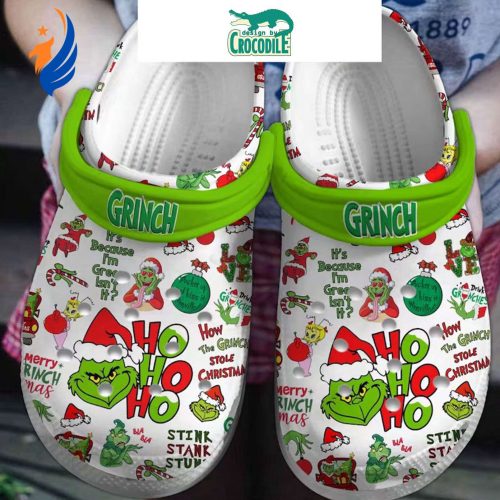 The Grinches Classic White Unisex Christmas Clogs