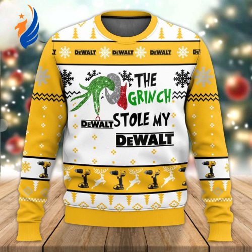 Get Festive with The Grinches Stole My Dewalt Ugly Sweater - Perfect for Holiday Fun! - Gift for Men Women