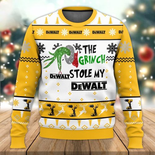 Get Festive with The Grinches Stole My Dewalt Ugly Sweater – Perfect for Holiday Fun! – Gift for Men Women