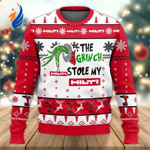 Get Festive with the Grinches Stole My Hilti Ugly Sweater - Perfect Holiday Attire!
