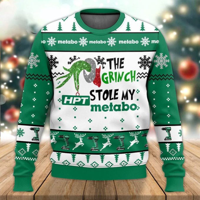 Get Festive with the Grinches Stole My Metabo HPT Ugly Sweater – Perfect Holiday Attire! – Gift for Men Women